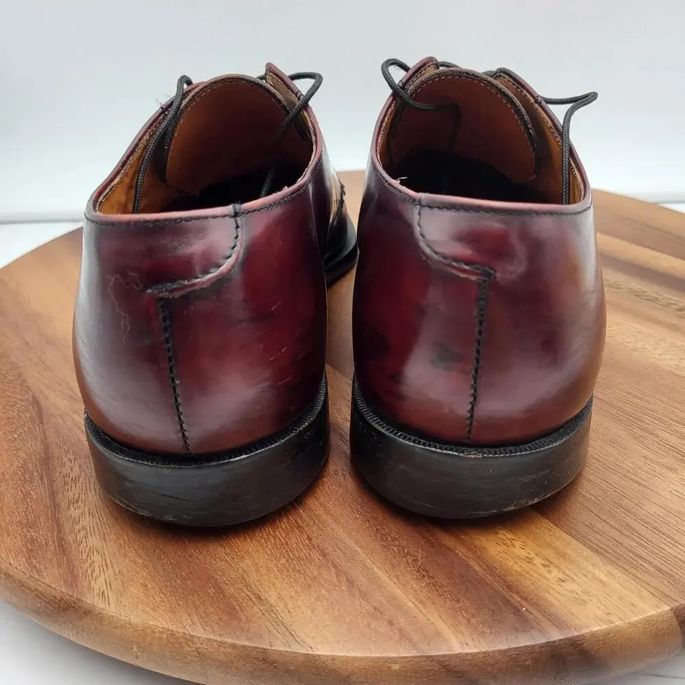 Vintage Cole Haan Oxford Dress Shoes Mens Sz 9 D Burgundy Cap Toe USA Made Derby